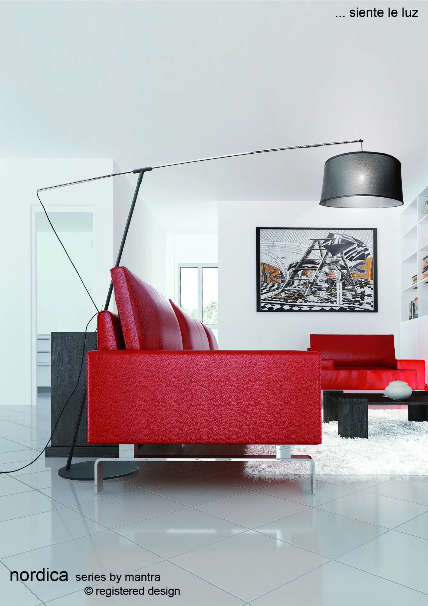 Nordica Floor Lamps Mantra Shaded Floor Lamps